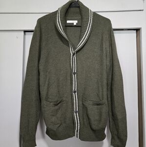 Hawker Rye Green Cardigan Sweater